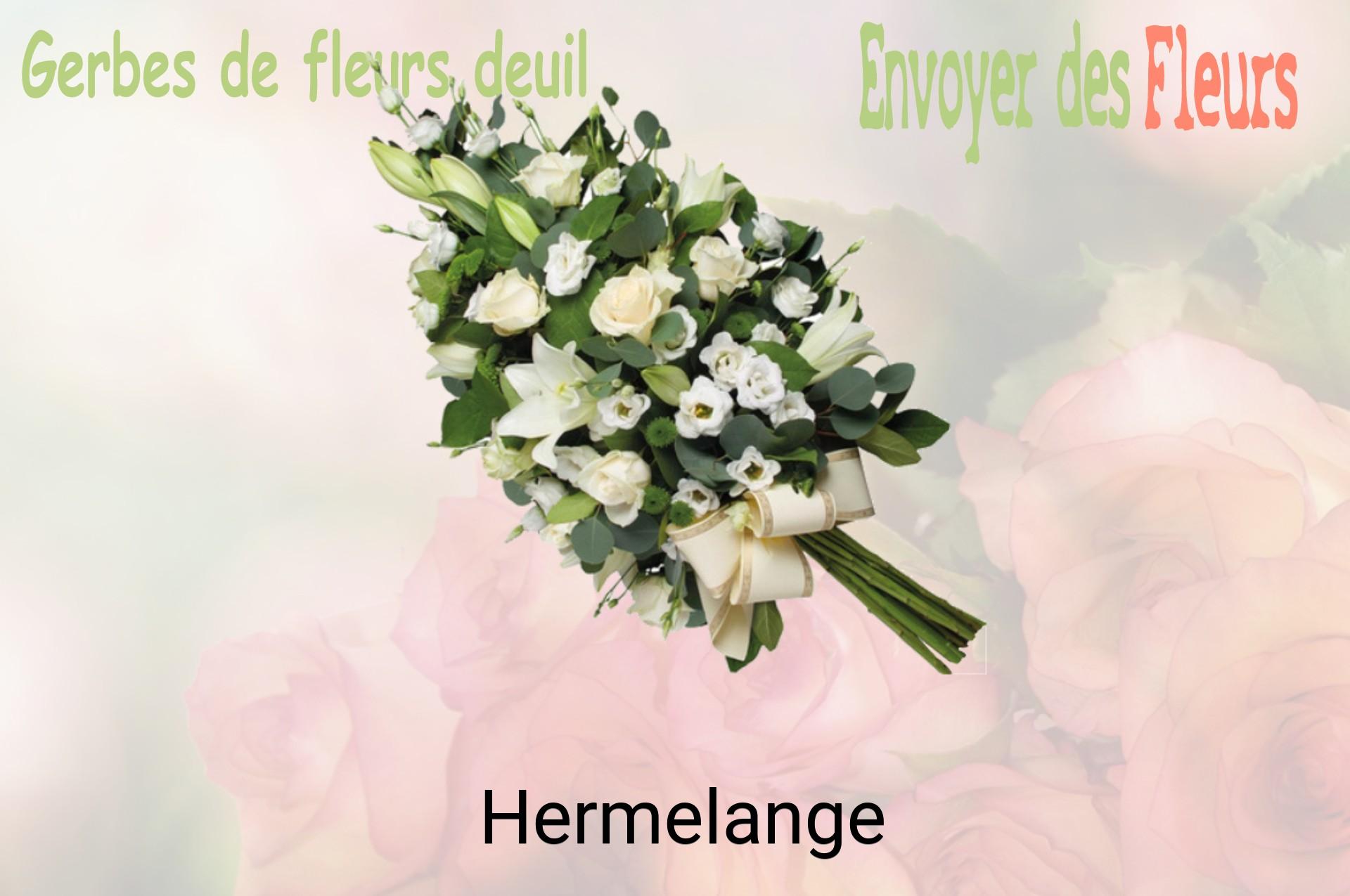 Gerbe de fleurs de deuil livrée à Hermelange